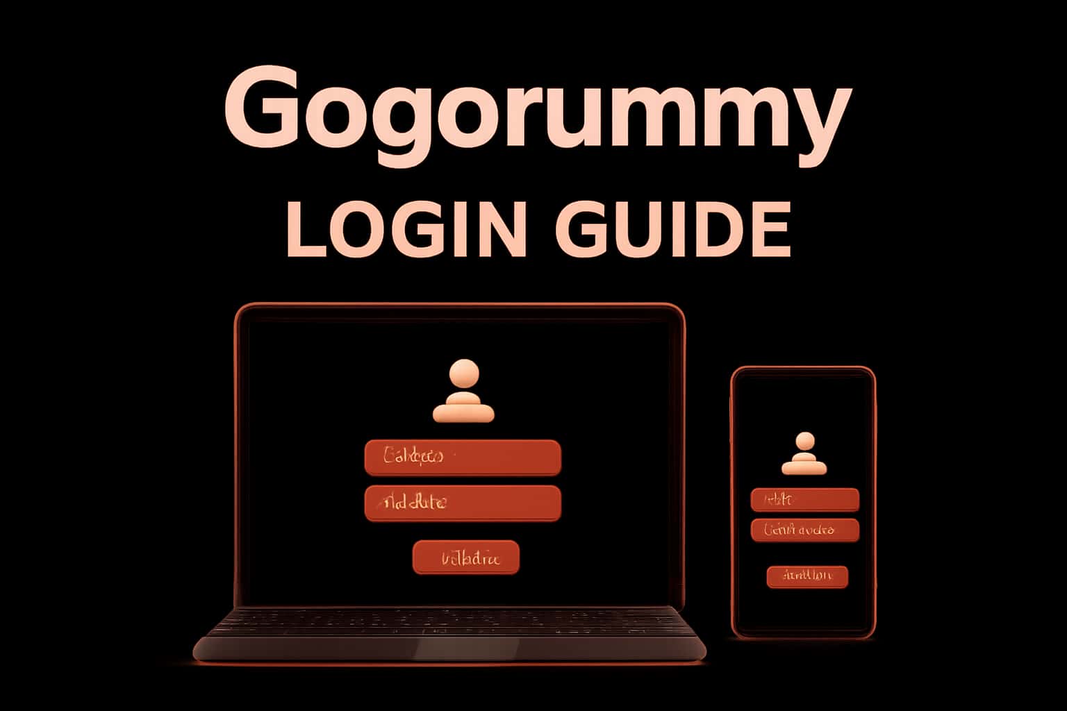 A visual representation of the Gogorummy login process with informative elements.