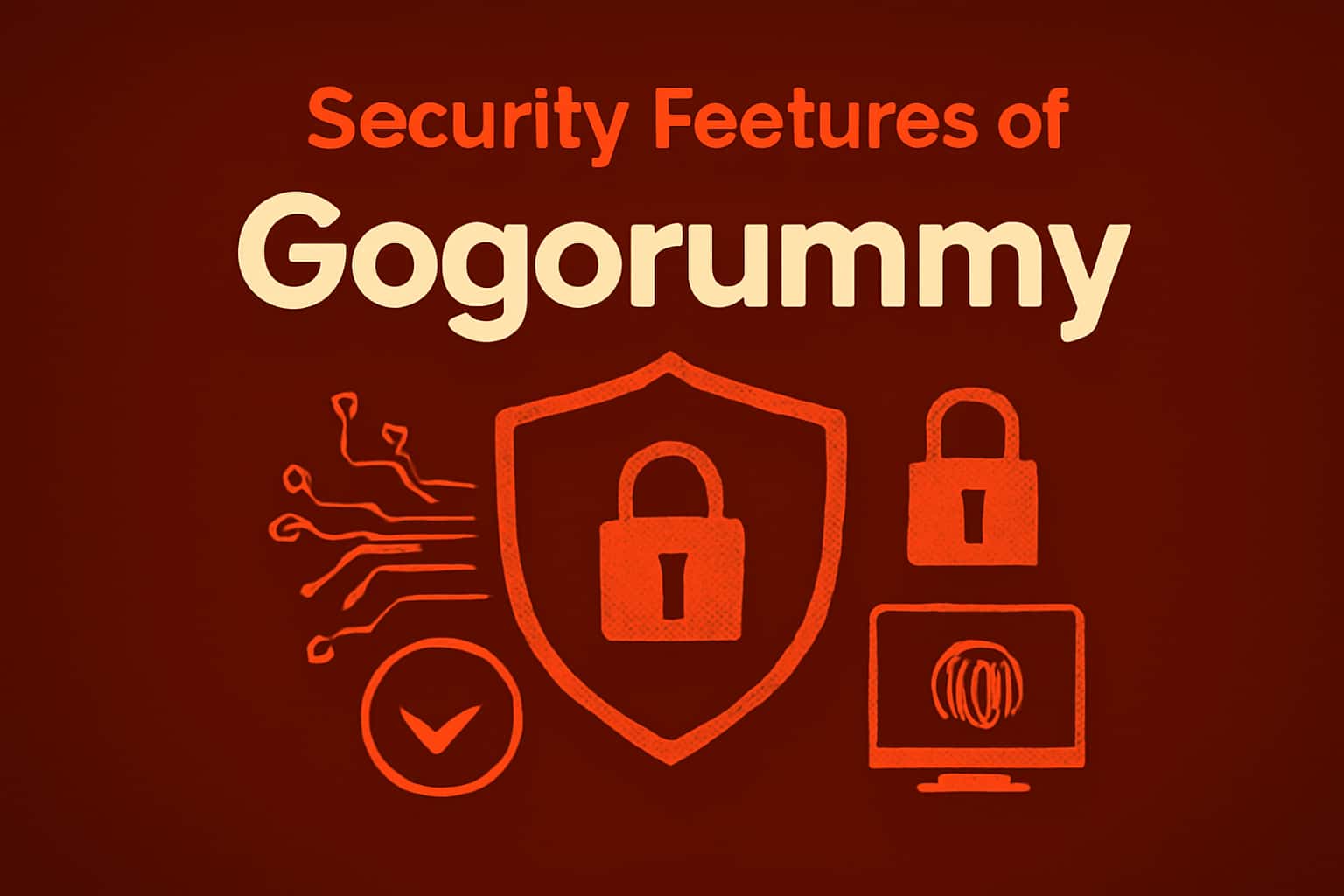 Informational scene depicting security features of Gogorummy.