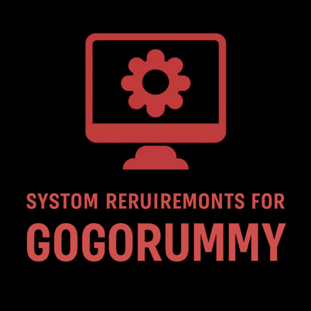 Badge representing the system requirements for Gogorummy.