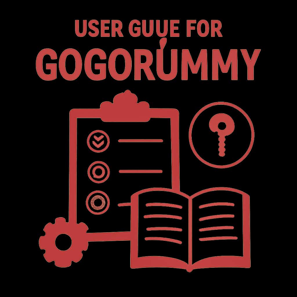 Illustration of installation steps for the Gogorummy app.