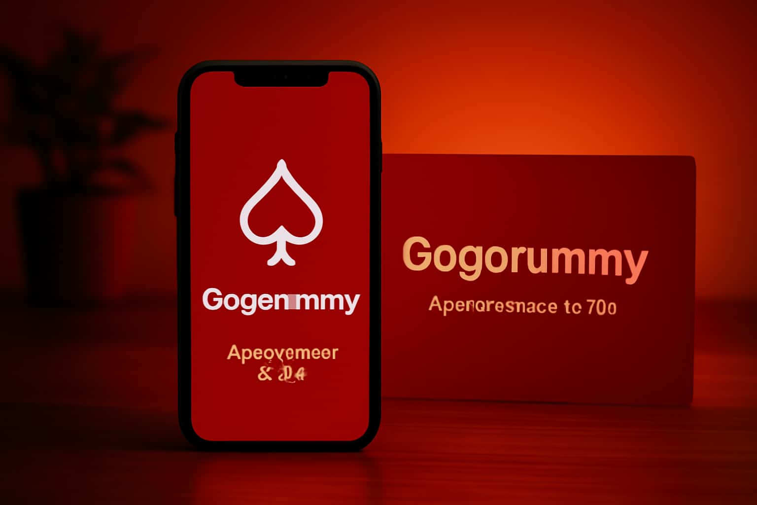 Informational scene about Gogorummy App Download for iOS featuring the app logo.